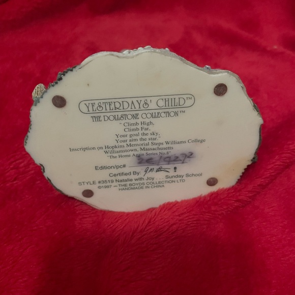 African American Yesterday’s Child, Boyds Bear Natalie with Joy - Picture 3 of 3